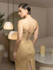 VESTIDO DORADO BORDADO