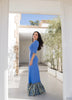 VESTIDO AZUL FLORES